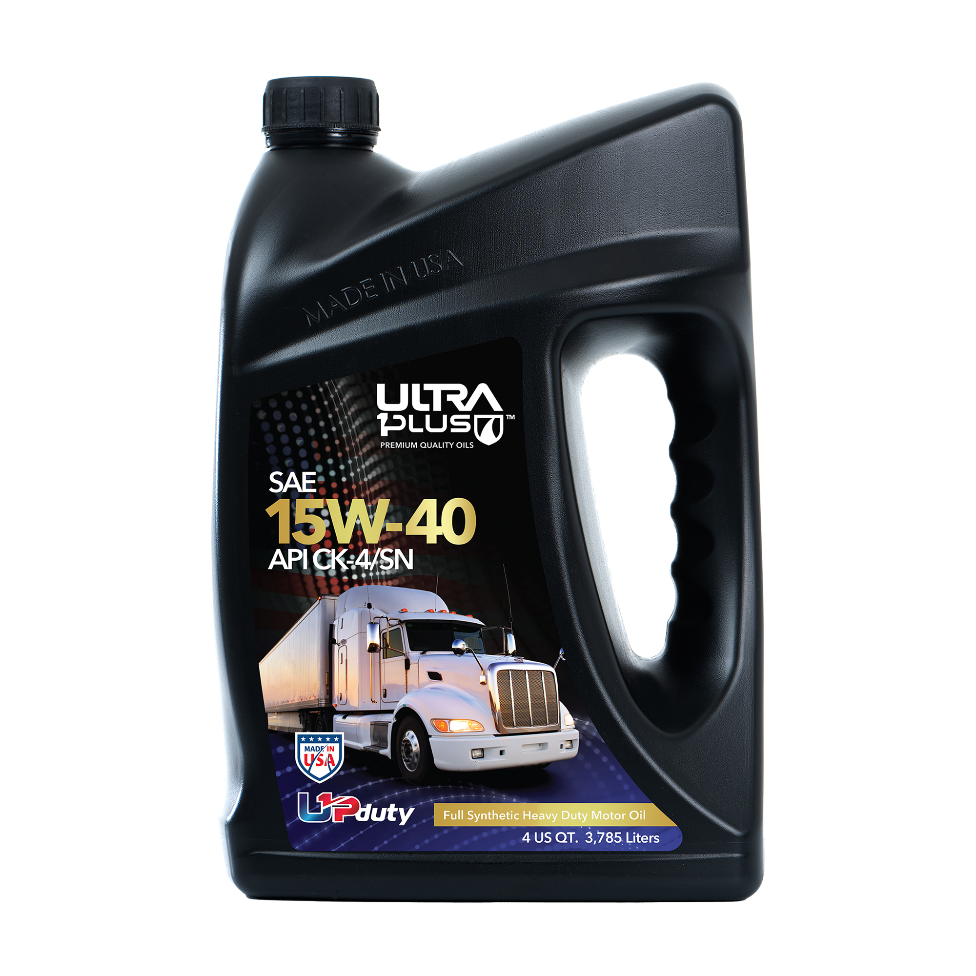 Ultra1Plus Full Synthetic Motor Oil - 15W-40, CK-4/SN, 1 Gal., Model# UL108